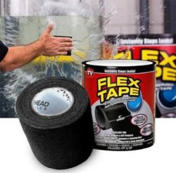 7f4a570f3ce66ac6f09a76625c095ea0.jpg Super Strong Flex Plastic Patching WATERPROOF Tape Powerful Adhesive with a Thick, Flexible Rubberized 4" (Fwpt)