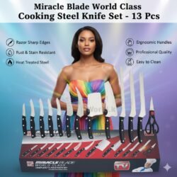 7ff781bf9fc93b70b3335a3d1b6da6a3.jpg Kitchen Knife Set - 13 Pcs MIRACLE BLADE World Class Cooking Steel Set mcwc