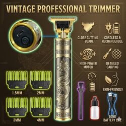 811ac6adca57ab95ac985a1dc37b30d4.jpg Rechargeable Vintage Professional T9 Full Set of Hair Trimmer VPPT