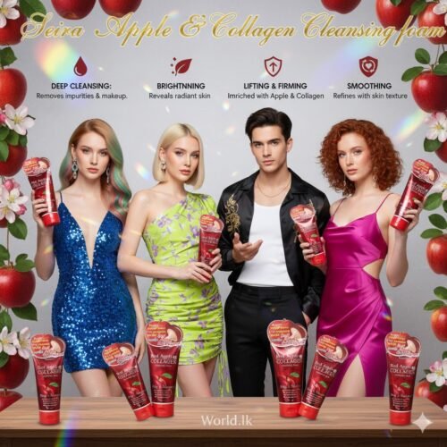 8546559d32a1f0b4768a3c55efc30f0c.jpg 180g Red Apple Collagen Cleansing Foam Lifting & Radiance Seira Made in Thailand sraf