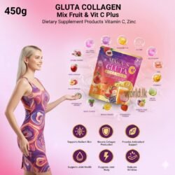 450g  GLUTA COLLAGEN Mix Fruit & Vit C Plus MGCP Dietary Supplement Products Vitamin C, Zinc, CoQ10 (30 x 15 g Sachets) Powder
