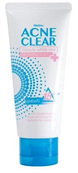 860263b44915154abb76c0b920725e40.jpg MISTINE ACNE CLEAR (mist) Beauty White and Oil Control Foam 85g