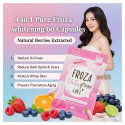 Natural Berries Extracted 4 in 1 Pure Froza Glutta whii-tening 60 Capsules  Gluta with Dietary supplement Capsules