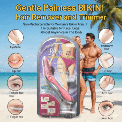 8852fc0ea77d691565bfc383c135b84c.png Bikini Hair Remover Trimmer Bht gentle Painless Non Rechargeable For woman’s bikini area. It is suitable for face, legs, underarms, almost anywhere in the body