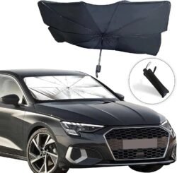 Sun Shade Umbrella [cwcu] Car Windshield Foldable Car Sunshade Cover for Car Front Window Blocks UV Rays Heat Keep Vehicle Cool, Fits Most Cars