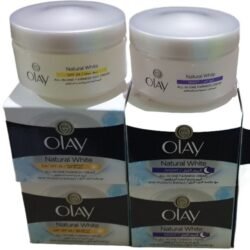 Natural WHITE Fairness Olay Night CREAM 50g And Olay Day CREAM SPF, 50g 50g X 2 (2 in 1pack) odnc