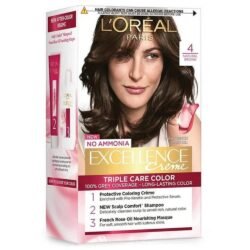 Loreal Paris Excellence Creme Hair Color 4 Natural Brown 100g leer