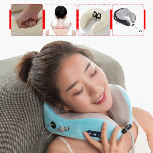 900f005e8d387b6343abb29d36358e5c.jpg Pain Relief Muscle Relaxation USB RECHARGEABLE Vibration U Shaped Massage Multifunctional Usmp Pillow Foam Neck Healthcare Travel Massager for Train Trip Home Office Use