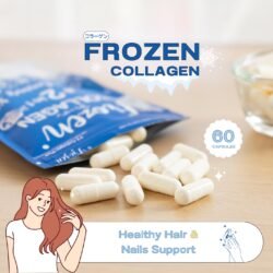THAILAND 2 in 1 FROZEN COLLAGEN Peptide & GLUTATHIONE WHITENING Capsules fcc
