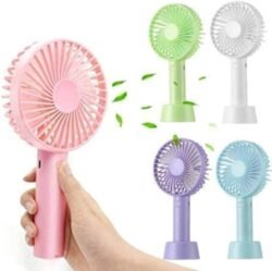 Convenient Ultra-Quiet USB Urmf Rechargeable Portable Mini Handheld Cooling Fan with Removable Stand