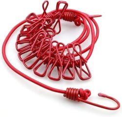 93873d99f27159f708340bf1287f3487.jpg Elastic (ehpc) Hanging for 12 Clips Clothes Travel Home Outdoor Multicolor Multi-Functional Hooks Portable Clothesline Hook