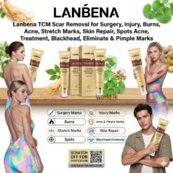 Lanbena TCM Scar and ACNE Mark Removal Gel Ointment with Surgery, Injury, Burns Keloids, Stretch Marks, Skin Repair, Spots Treatment, Blackhead, Eliminate & Pimple Marks