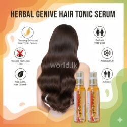 HERBAL GENIVE HAIR TONIC SERUM Ginseng Extracted , Ghos Prevent Hair Loss, Antidandruff, Hair Care, Hair Growth, Reduce Hair Loss for Unisex 120ml