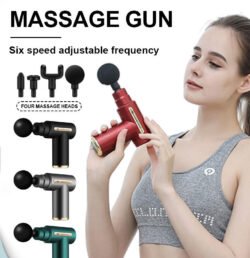 Full Set of Rechargeable Vibration Power Fascial Body FG Massage Gun kit with 4 Massage Heads Facial Massager for Recovery Muscle, Relaxing, Pain Relief