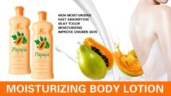 ROUSHUN rve0 Papaya POWDER Nourish Moisturizer Hand Body Lotion Vitamin E Anti-Aging Body CREAM 600ml