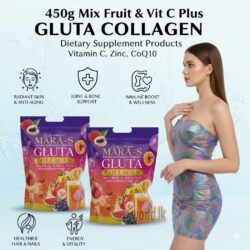 450g  GLUTA COLLAGEN Mix Fruit & Vit C Plus MGCP Dietary Supplement Products Vitamin C, Zinc, CoQ10 (30 x 15 g Sachets) Powder