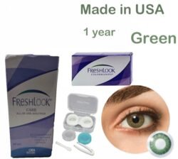Colour GREEN - Fresh Look gecl Color Blends Contact Lens - Full Set - Color Contact Lens (Replacement Cycle: 12 Month)