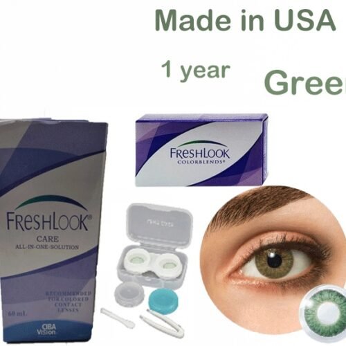 9a83c229a43e915b72ff85b59ccb2391.jpg Colour GREEN - Fresh Look gecl Color Blends Contact Lens - Full Set - Color Contact Lens (Replacement Cycle: 12 Month)
