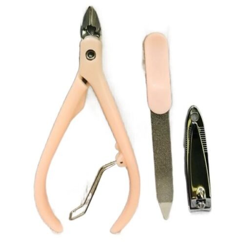 Professional Quality 3 in 1 Manicure Set - Nail cutter, Nail file, Nail nipper (ms)
