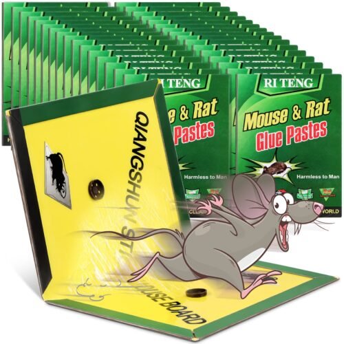 Extra Large Mouse & Rat Gum Glue Pad Traps Capture , Mrgp Glue Board, Mice Cather Sticky Strong Adhesive Rodent Fly Cockroach Insect & Pest Control Non-Toxic