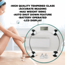 Hard Gorilla Strong Tempered Glass LCD Electric 6mm Thickness  Digital Bathroom Weighing Body Scale Up To 180kg psss