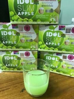 Apple DRINKING Natural Fruit SLIMMING Powder IDOL 10dp Slim Drink Weight Diet Block Burn Fat Radiant Skin 10 Sachets THAILAND