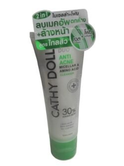 S83e729d4b6714e77ada9223062f58336x.jpg Cathy Doll Duo Anti Acne CDAA Micellar and Amino Acid Cleanser, 2-in-1 Makeup Remover & Face Wash, 30% Amino Acid Formula, Anti-Acne, Anti-Wrinkle, Oil Control, 50ml + 50ml