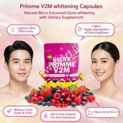 Gluta Primme V2M Whiiteening Capsules Natural Berry Extracted  with Dietary Supplement Products Made In Thailand