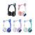 LED Lights Glowing Wow Cool 5.0 Cat Ear Headset (cep) Headphones Wireless ST-23M