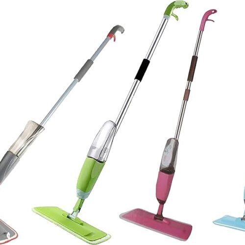 Healthy Spray Mop – Floor (hsmc) Mop with Removable Washable Cleaning Pad and Integrated Healthy Spray Mechanism (Random Color)