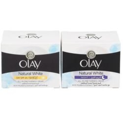 Natural WHITE Fairness Olay Night CREAM 50g And Olay Day CREAM SPF, 50g 50g X 2 (2 in 1pack) odnc