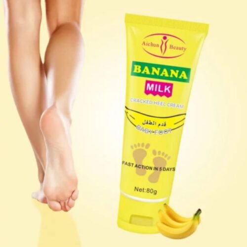 a9a3741d0b881a99c69fc6587eee293c.jpg AICHUN BEAUTY Banana Milk Cracked Heel CREAM-80G. Enriched With Banana Milk Extract To Moisturize Your Feet And Hands,Softening Keratin, Relief Feet Dry And Rough, Making Your Hands And Feet Smooth, Soft And WHITE.