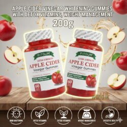 Natural Apple Cider Vinegar Whi*tening Gummies with Detox Vitamins, Weight Management GCAG