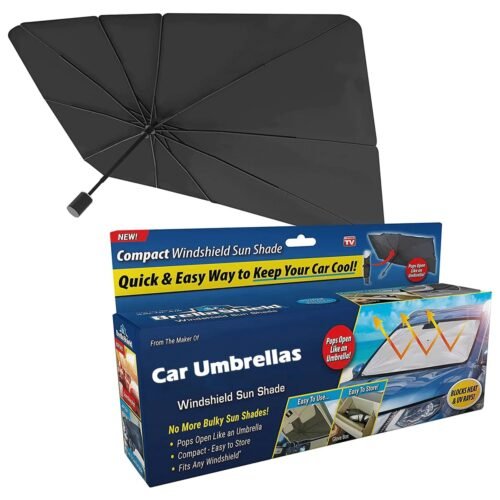 Sun Shade Umbrella [cwcu] Car Windshield Foldable Car Sunshade Cover for Car Front Window Blocks UV Rays Heat Keep Vehicle Cool, Fits Most Cars