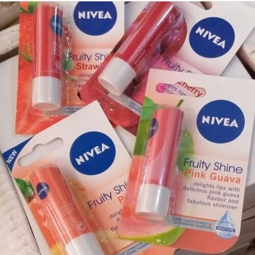 ab764e6710fae6ec513aefd06cb4cc49.jpg NIVEA Lip Balm Fruity Shine - Guava With Spf 15 Long Lasting Moisturizing Lip Care, Delights Lips With Delicious Guava Flavor And Gives Shimmer Look (Nlbg)