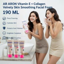 af42e8e57994e282651344090c9dd5e5.jpg 190 ML AR ARON Vitamin E + Collagen Velvety Skin Smoothing Facial Foam Cleanser (Arec)