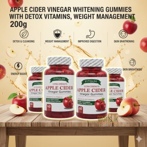Natural Apple Cider Vinegar Whi*tening Gummies with Detox Vitamins, Weight Management GCAG