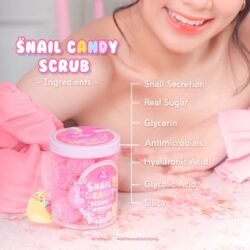 b208e7b9ea2f721611f5bb9eb7bde503.jpg Jellys - Snail Candy -300g jscs 16 Balls Dead Skin Cells to Reveal Smooth Healthy WHITENING Skin Scrub 300g made in THAILAND