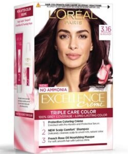 L'Oréal Paris Permanent Hair Colour Excellence Crème, 3.16 Burgundy  (Code l3dg ) LOREAL