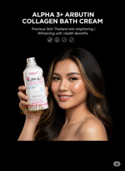 ALPHA 3+ ARBUTIN COLLAGEN BATH CREAM AABC Precious Skin Thailand Skin Brightening / Whitt#Ning and Moisturizing