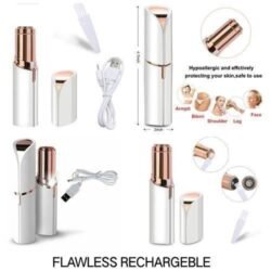 18k Gold Plated Rechargeable Facial Trimmer Frt Finishing Touch Flawlbss or Flawless Hair Remover Machine