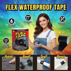b632db276221bccb807557dff6c47395.jpg WATERPROOF 4" Super Strong Flex Plastic Patching Fwpt Tape Powerful Adhesive with a Thick, Flexible Rubberized