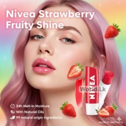 Nivea STRAWBERRY Shine Caring Lip Balm Provides Long-Lasting Moisturization Nsfs