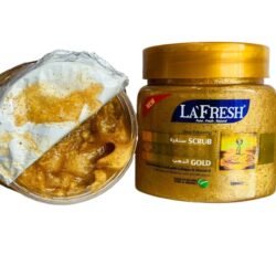 LA FRESH Face & Body Gold Scrub lfbg With Vitamin E 500 Ml for Gold Facial for Cleans the Skin without Any Side Effects