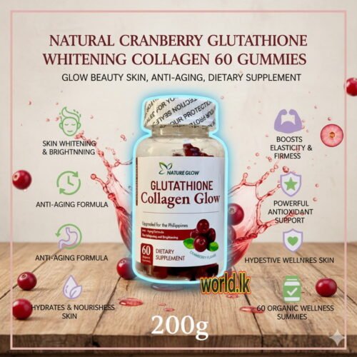 COLLAGEN CRANBERRY 60 GLUTATHIONE GUMMIES gcgc From Nature Glow Anti-Aging Whiit-ening Beauty Skin Dietary Supplement Powder