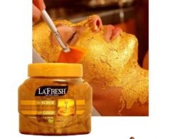 LA FRESH Face & Body Gold Scrub lfbg With Vitamin E 500 Ml for Gold Facial for Cleans the Skin without Any Side Effects