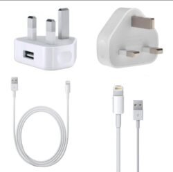 High Quality MFI Certified Apple iPhone 5W USB Power UK 3Pin Adapter Charger with FREE Fast DATA Cable Adapter support for iPhone 5,5s,6,6s,6+,7,7+,8,8+,11,11pro,11 pro max,12,12pro,12pro max,13,X, XR