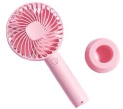 Convenient Ultra-Quiet USB Urmf Rechargeable Portable Mini Handheld Cooling Fan with Removable Stand