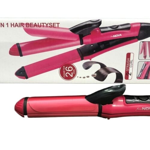 c6abb5a0682ca26238dfbdea7beaaeab.jpg Nova Beauty 2 in 1 Hair Beauty set Curler & Straightener Set Professional Curling Iron Ceramic Smart Styling Tools nb21