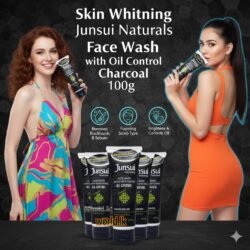 JUNSUI Activated Carbon CHARCOAL Natural Face Wash 100g jcfw Deep Detox Cleanse Oil & Sebum Control Blackhead & Whitehead Removal